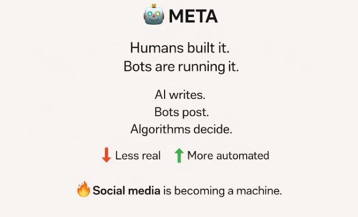 Meta #AIContent #BotEra #SocialMediaShift #AlgorithmControl 