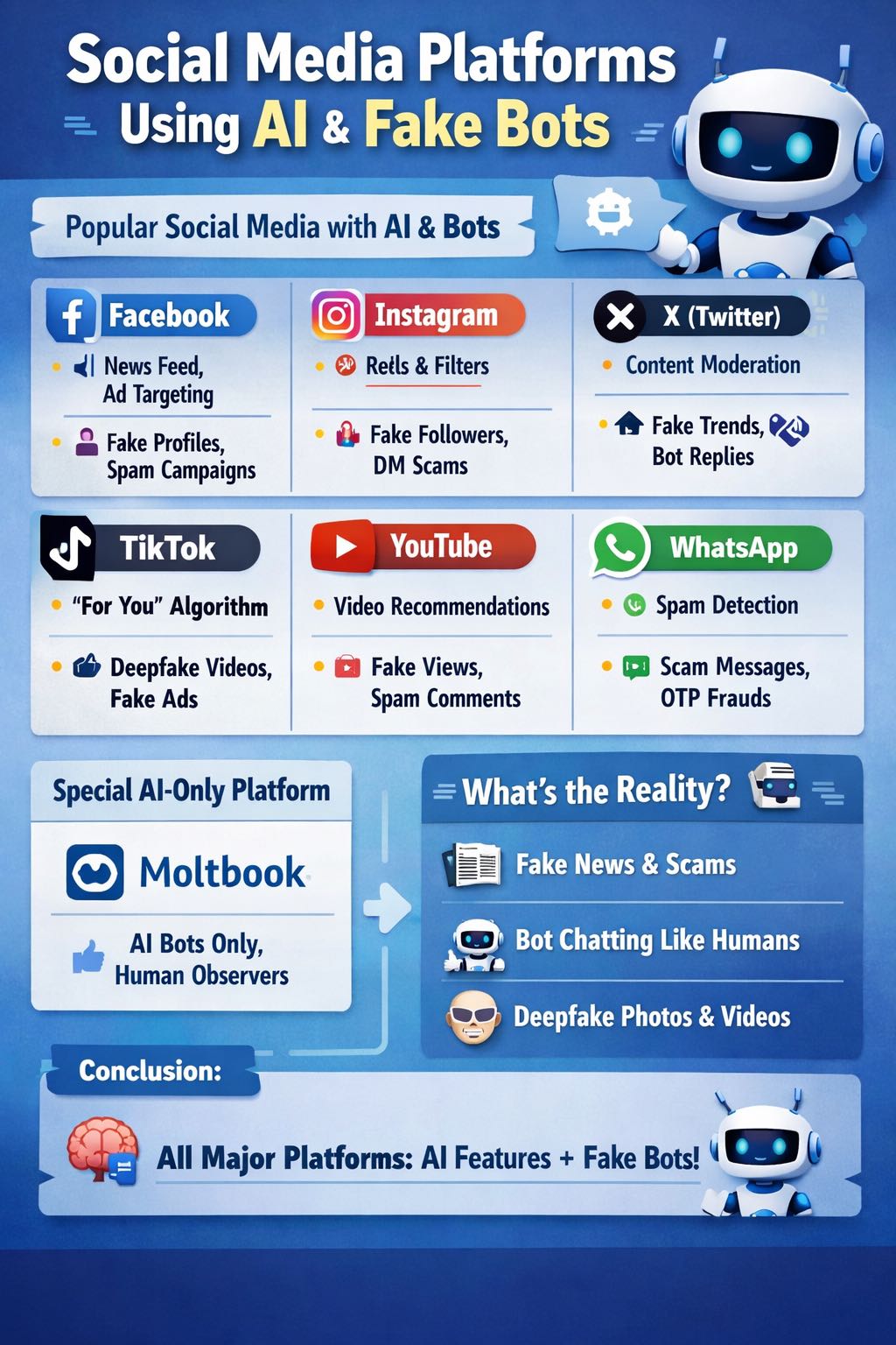 Today, almost every major big social media platform uses AI—