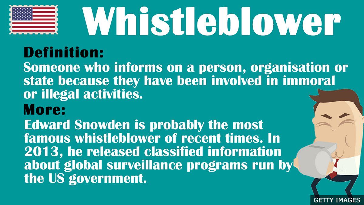 A whistleblower is a person who exposes illegal, unethical, 