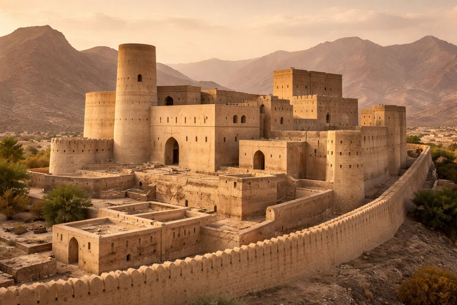 Bahla Fort يُعدّ من أهم المعالم التاريخية في Oman، ويقع في م