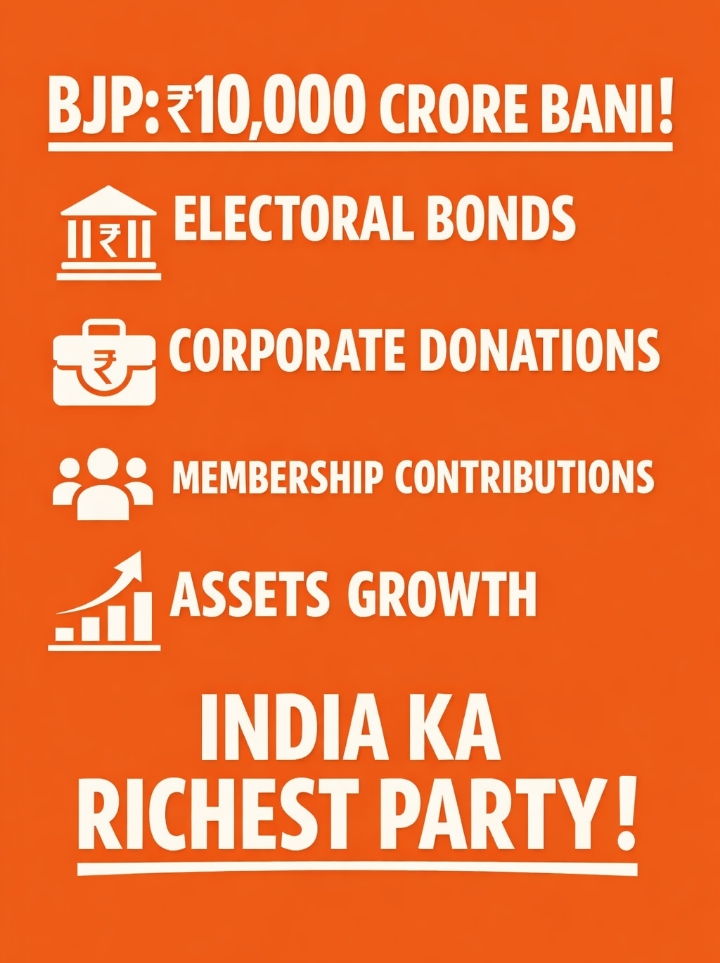 BJP IS THE RICHEST PARTY IN INDIA