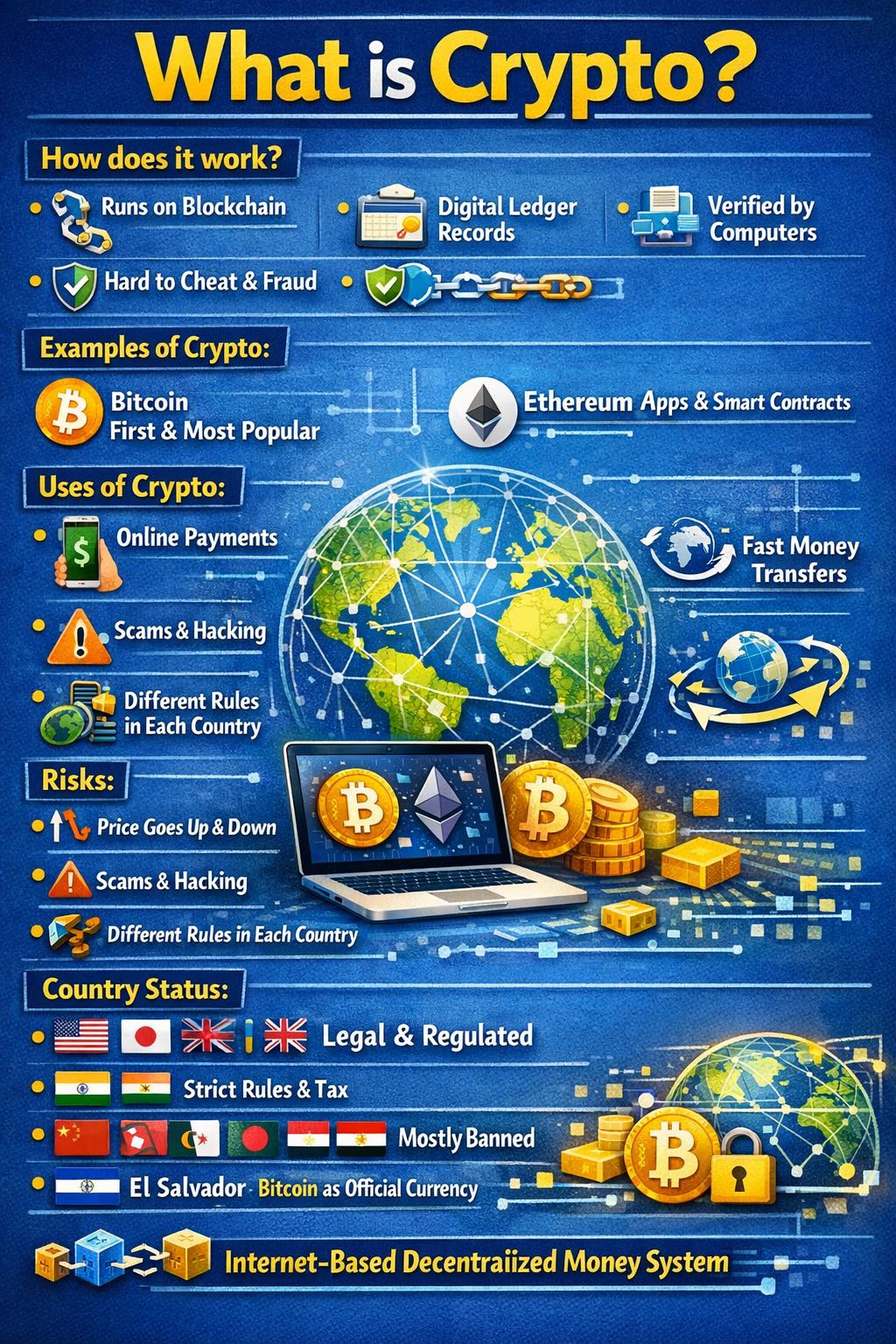 💰 What is Crypto?
Crypto is a digital form of money that exi