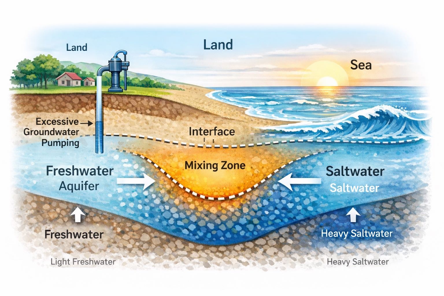 🌍 Plain vs Coastal Area Water

1. Why is water fresh in plai