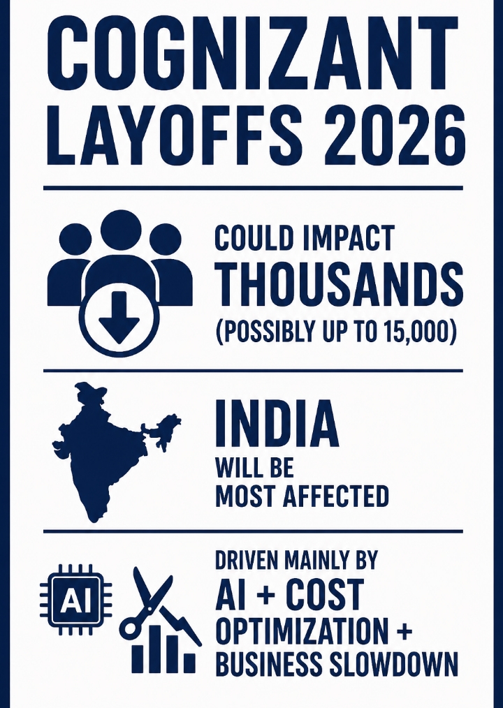 #Cognizant #layoffs 2026:

Could impact thousands (up to ~15