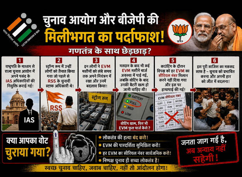 चुनाव आयोग और बीजेपी पर मिलीभगत का आरोप है कि राष्ट्रपति के 