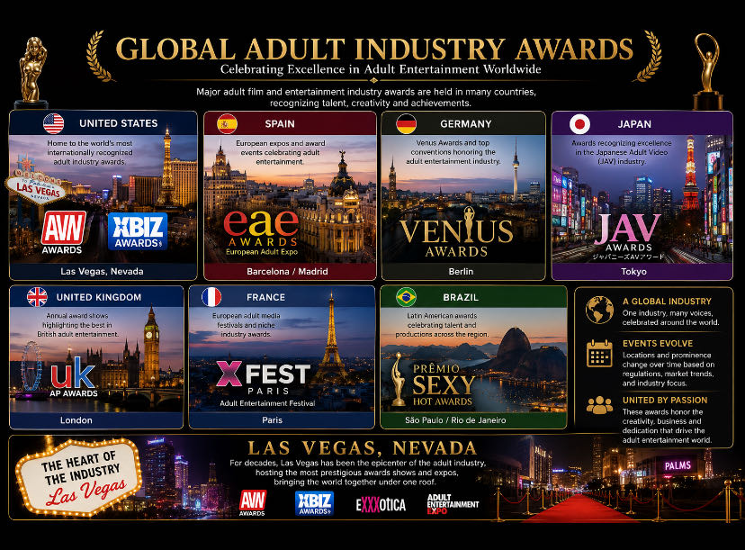 Major adult film / pornography industry awards are organized