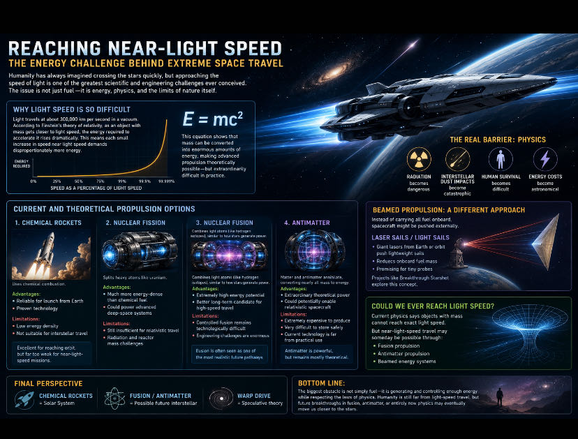 Reaching Near-Light Speed: The Energy Challenge Behind Extre