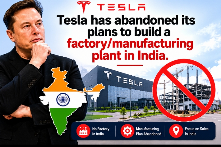 Tesla has abandoned its plans to build a factory/manufacturi