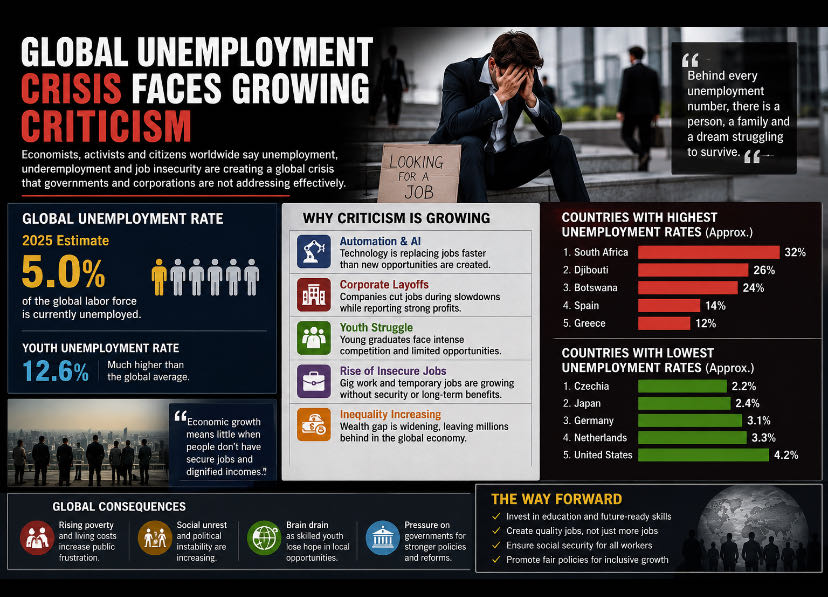 Global Unemployment Crisis Faces Growing Criticism

A growin