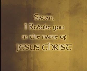 Negative thoughts? Close your eyes, and say, "Satan, I rebuk