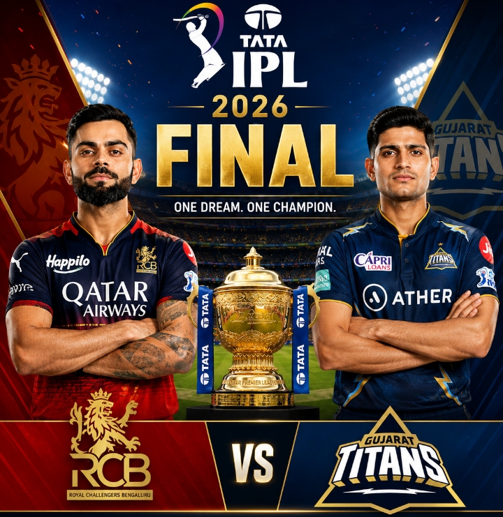 #IPL2026Final
Royal Challengers Bengaluru vs Gujarat Titans
