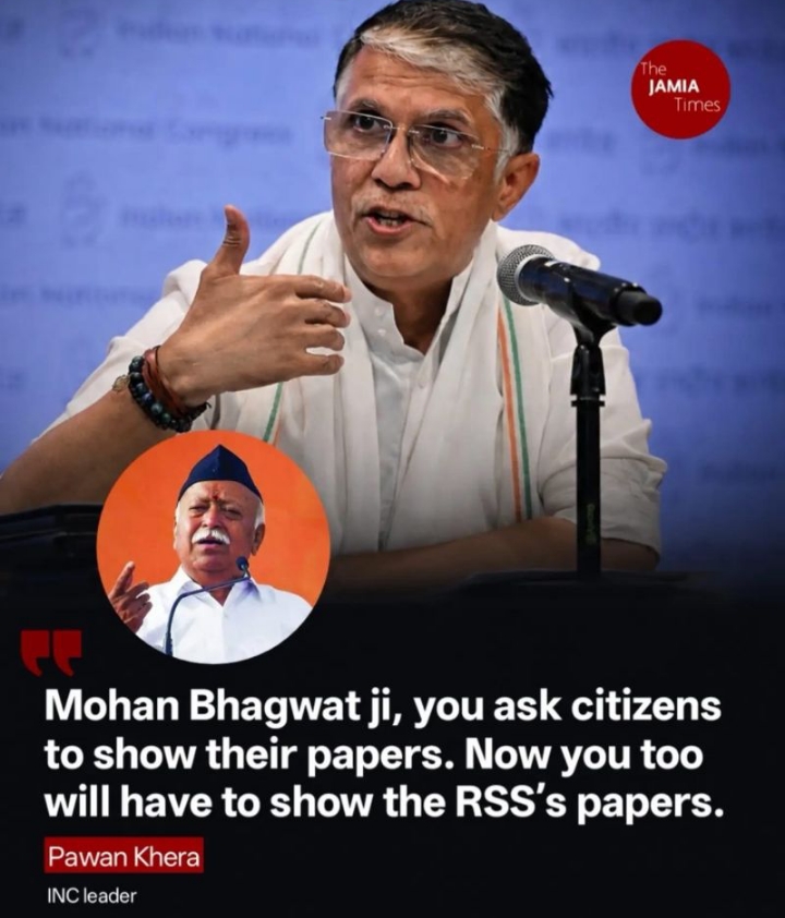 Pawan Khera raised or targeted to the RSS #MohanBhagwat #RSS