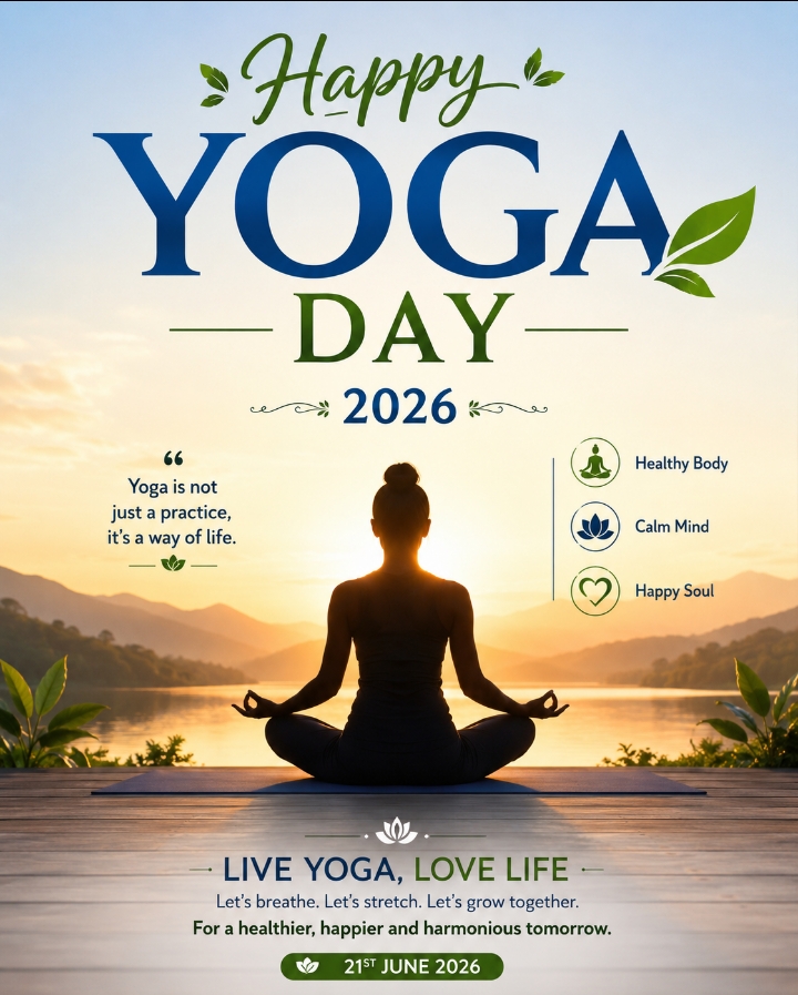 Happy International Yoga Day!
#21June
#YogaDay2026