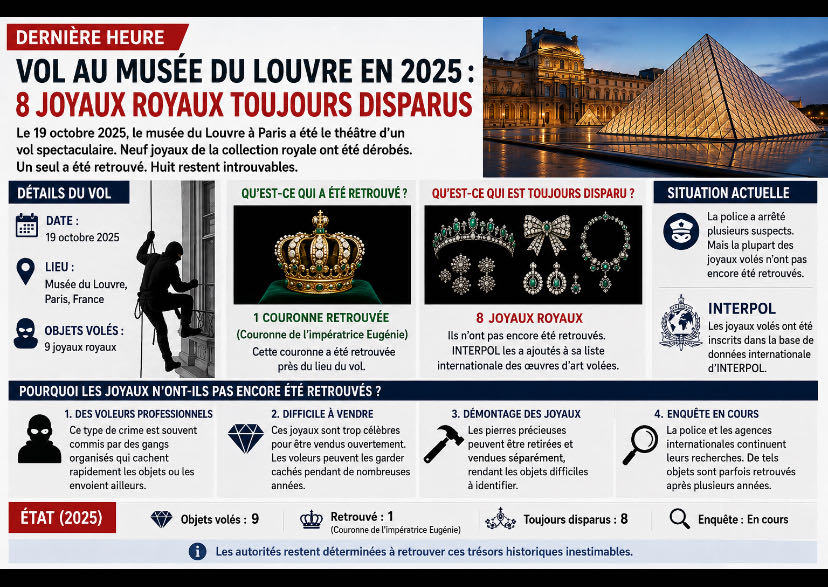 Louvre Museum Jewel Theft Remains Unsolved

Paris, France: O