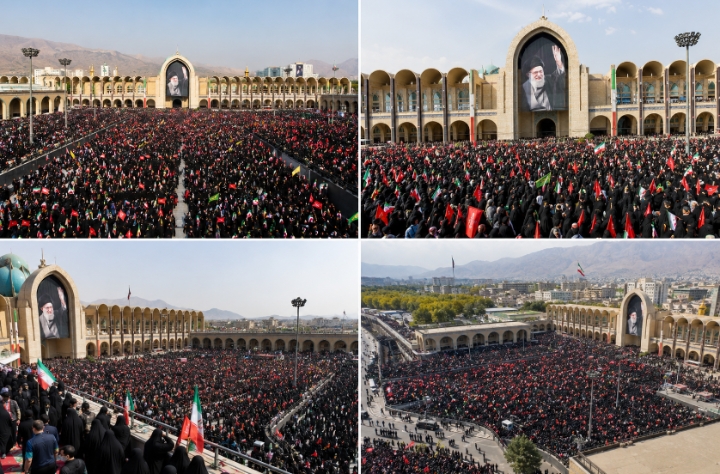Whole Iran attends the Ayatollah's Funeral 
#Iran