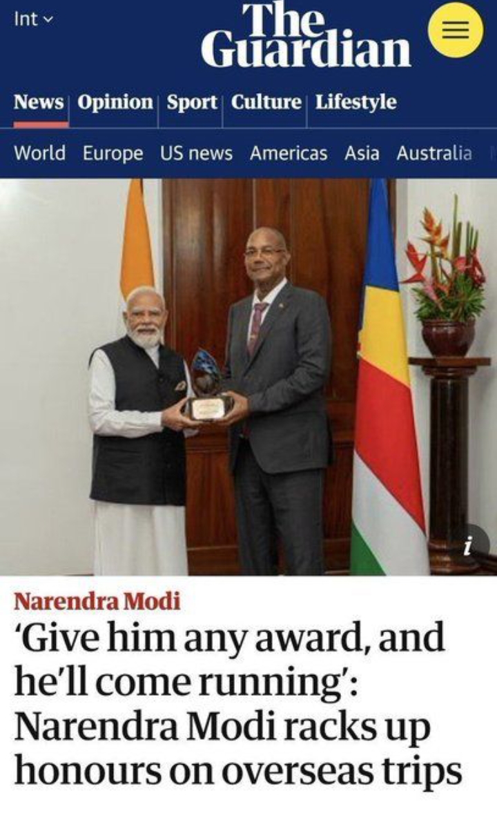 The Guardian publishes a critical opinion on PM Narendra Mod