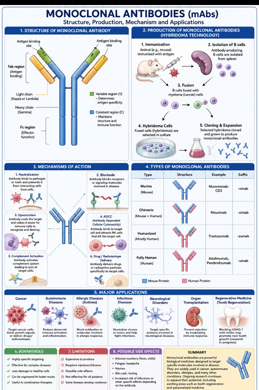 Monoclonal Antibodies (mAbs): Important Notes

1. Definition