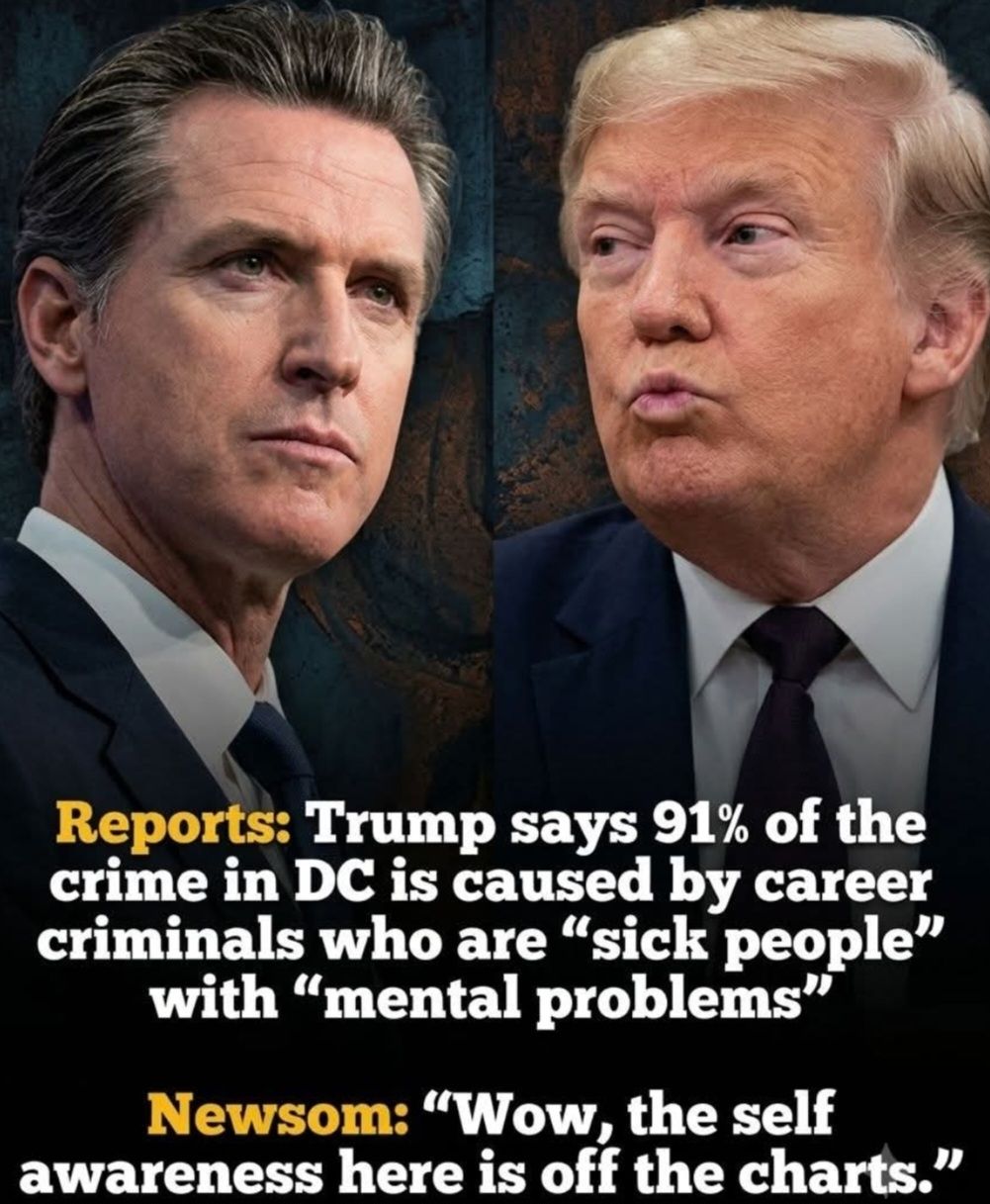 Trump's DC Crime Remarks Draw Sharp Response from Newsom