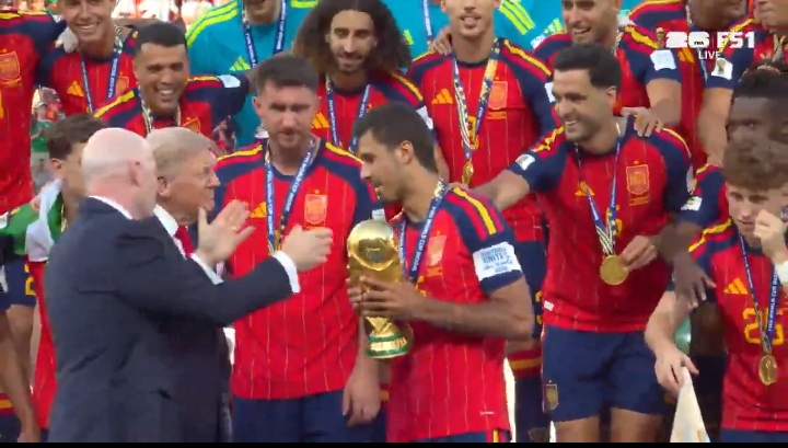 Our President Trump congratulations to Spain team

Spain won