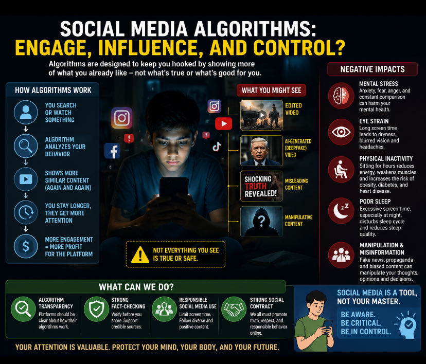 Social media platforms ke algorithms ka main goal users ko j