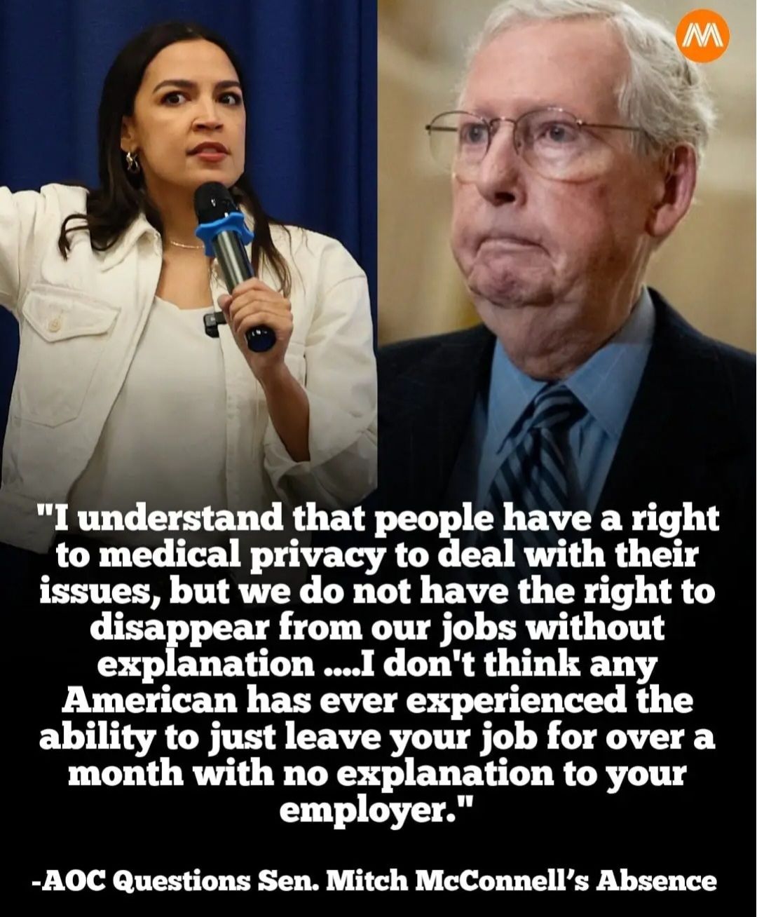 AOC valid point ☝️McConnell's absence