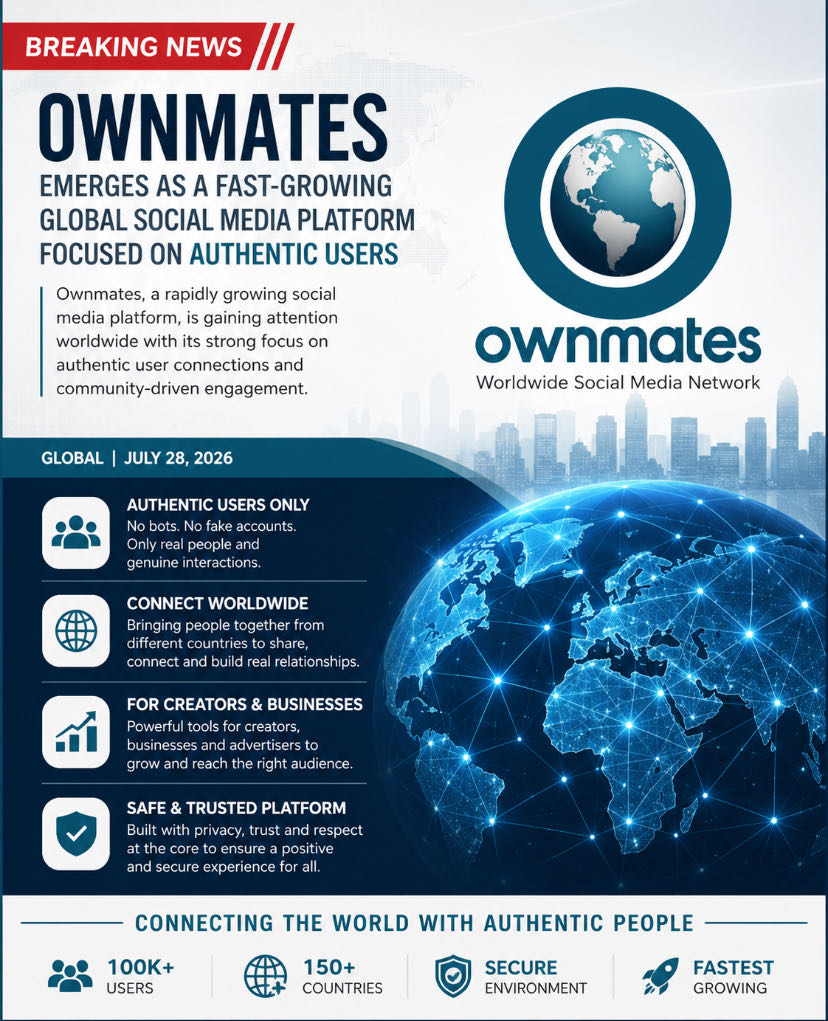 Ownmates Reaches Global Audience as Emerging Worldwide Socia