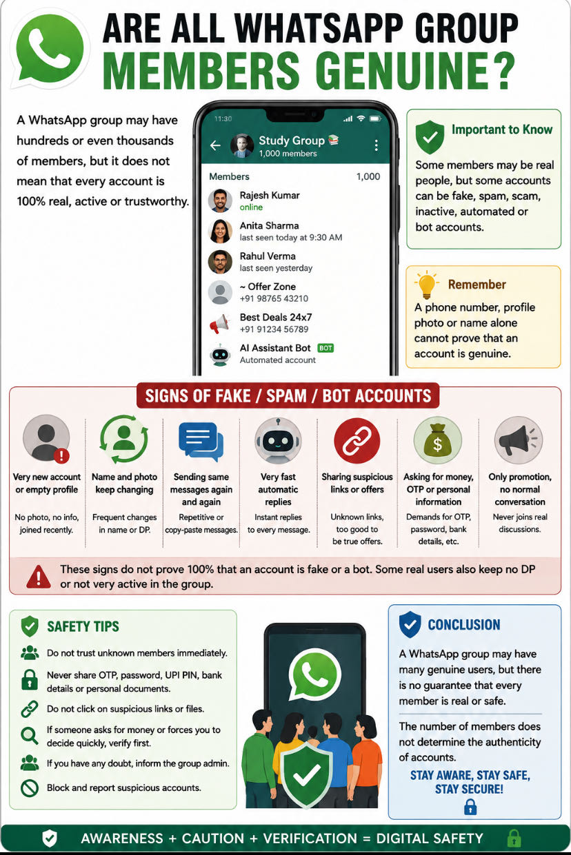 Are All WhatsApp Group Members Genuine? 🤖📱

WhatsApp groups 