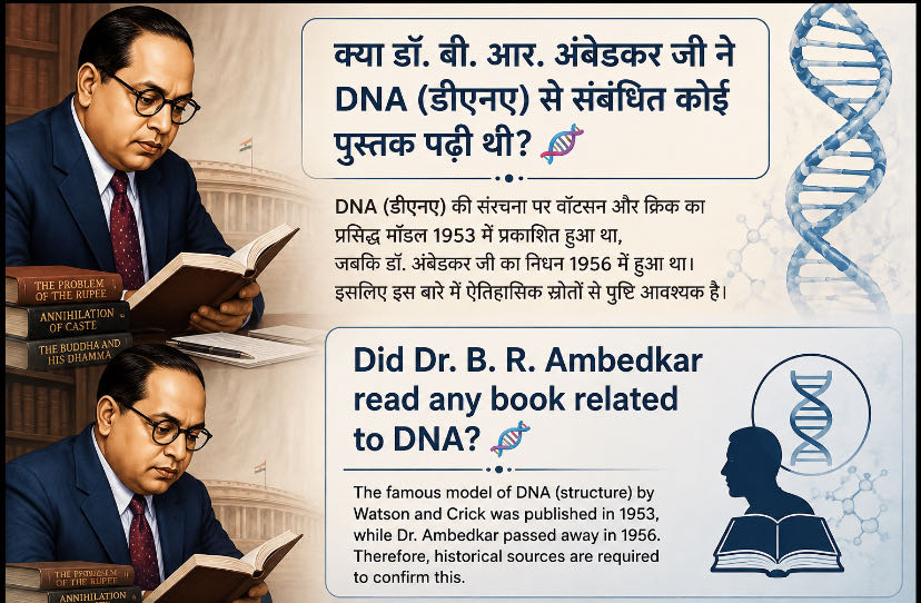 Kya Dr. B. R. Ambedkar ne DNA ki kitab padhi thi?

Dr. B. R.