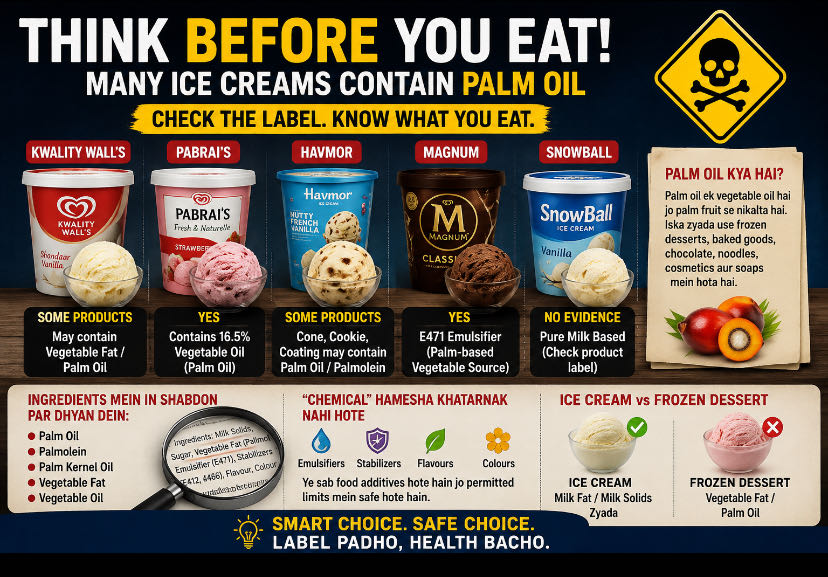 Ice Cream mein Palm Oil aur Food Additives: Kaunse Brands me