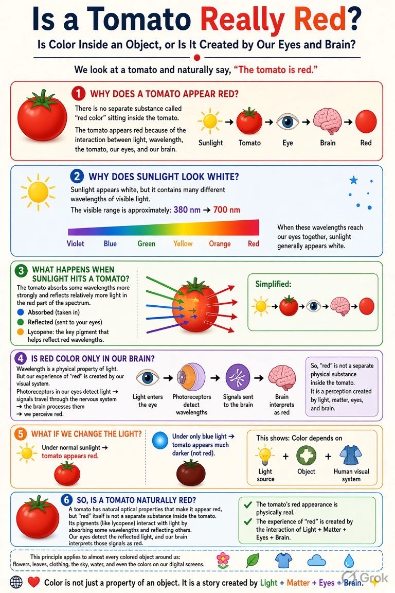 🍅 Is a Tomato Really Red?  Is Color Inside an Object, or Is 